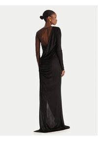 Elisabetta Franchi Sukienka wieczorowa AB-R22-57E2-V890 Czarny Slim Fit. Kolor: czarny. Materiał: wiskoza. Styl: wizytowy #3