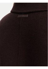Calvin Klein Jeans Płaszcz wełniany LV044G509G Brązowy ciemny Regular Fit. Kolor: brązowy. Materiał: wełna #5