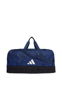 Adidas - Tiro League Duffel Bag Large. Kolor: czarny, wielokolorowy, biały, niebieski. Materiał: materiał