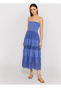 Iconique Sukienka letnia Gaia IC21 084 Niebieski Regular Fit. Kolor: niebieski. Materiał: bawełna. Sezon: lato