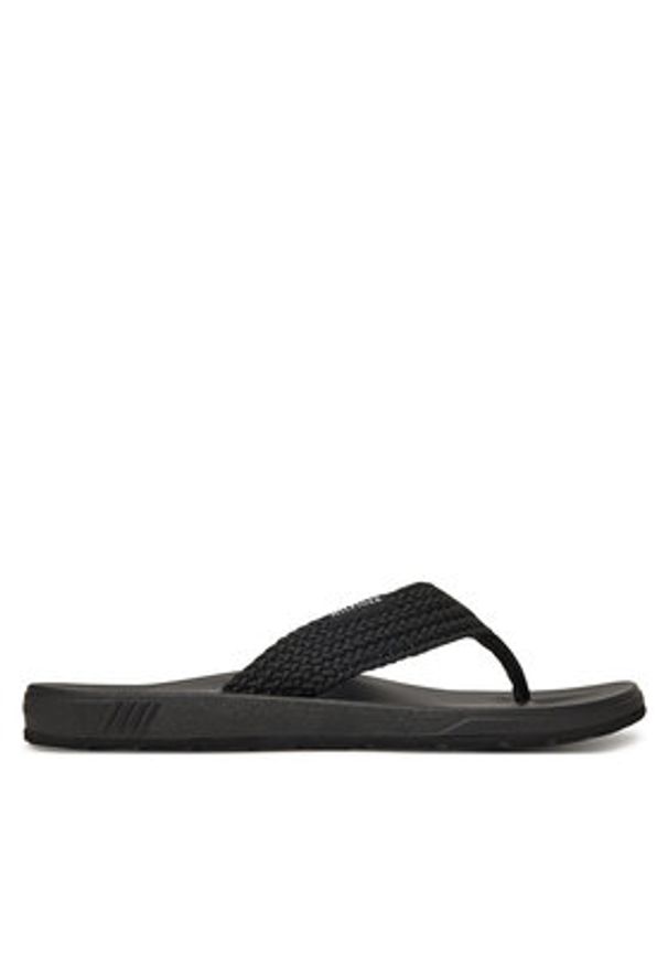 TOMMY HILFIGER - Tommy Hilfiger Japonki Molded Web Beach Sandal FM0FM05434 Czarny. Kolor: czarny. Materiał: materiał