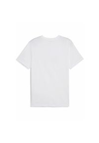 Koszulka męska Puma Ess No.1 Logo Tee. Kolor: biały. Materiał: jeans. Długość: krótkie