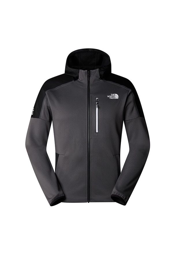 Bluza The North Face MA Lab FZ Hoodie 0A88F7WUO1 - szara. Okazja: na spacer. Typ kołnierza: kaptur. Kolor: szary. Materiał: materiał, poliester. Wzór: aplikacja. Styl: wakacyjny. Sport: turystyka piesza