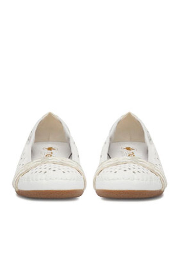 Rieker Baleriny CEO-41430-81 Biały. Kolor: biały. Materiał: syntetyk, skóra