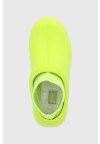 Ugg - UGG kalosze Tasman damskie kolor zielony. Nosek buta: okrągły. Kolor: zielony. Materiał: materiał, guma. Wzór: gładki. Obcas: na platformie