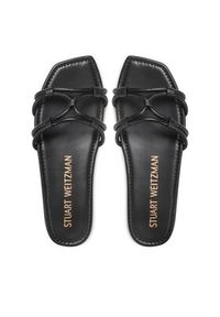 Stuart Weitzman Klapki Wovenknotslidesandal SA616 Czarny. Kolor: czarny. Materiał: skóra