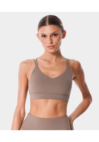 Stanik sportowy crossback dla kobiet Carpatree Balletcore. Kolor: szary. Sport: fitness