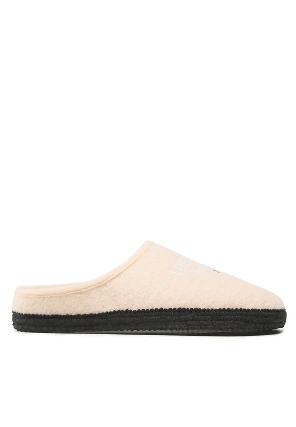 TOMMY HILFIGER - Tommy Hilfiger Kapcie Indoor Slipper T3A0-32441-1506 M Beżowy. Kolor: beżowy. Materiał: materiał