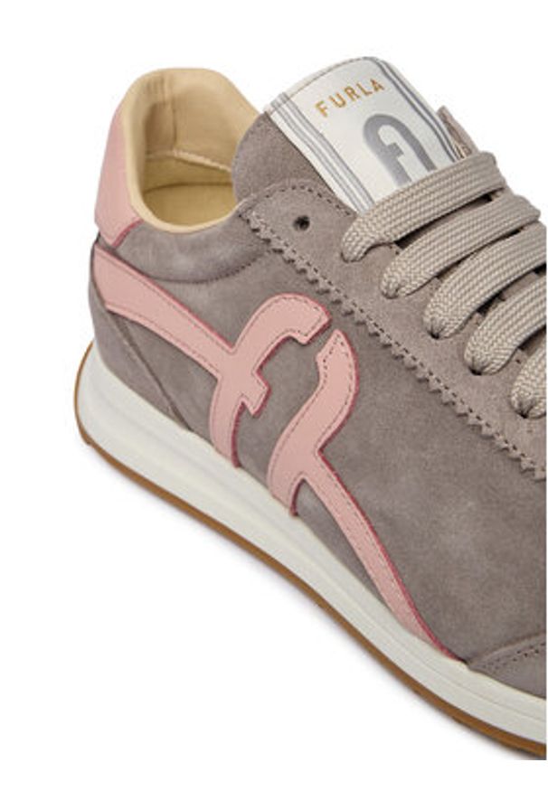 Furla Sneakersy Retro' YK56RET BX0580 PT 5308S Beżowy ciemny. Kolor: beżowy. Materiał: skóra, zamsz