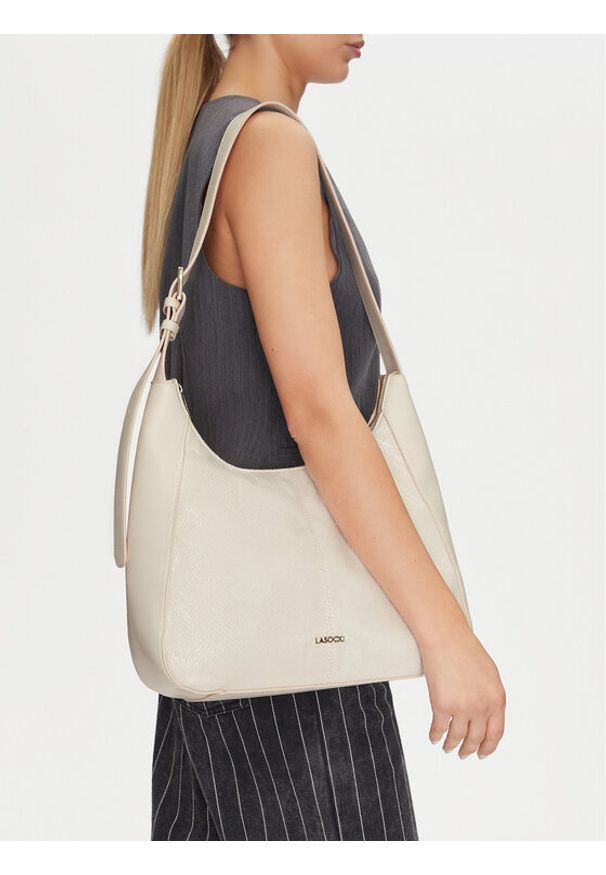 Lasocki Torebka LSK-X-007-07 Écru. Materiał: skórzane