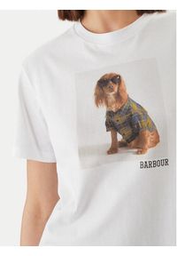 Barbour T-Shirt Marine LTS0716WH11 Biały Regular Fit. Kolor: biały. Materiał: bawełna. Styl: marine #5