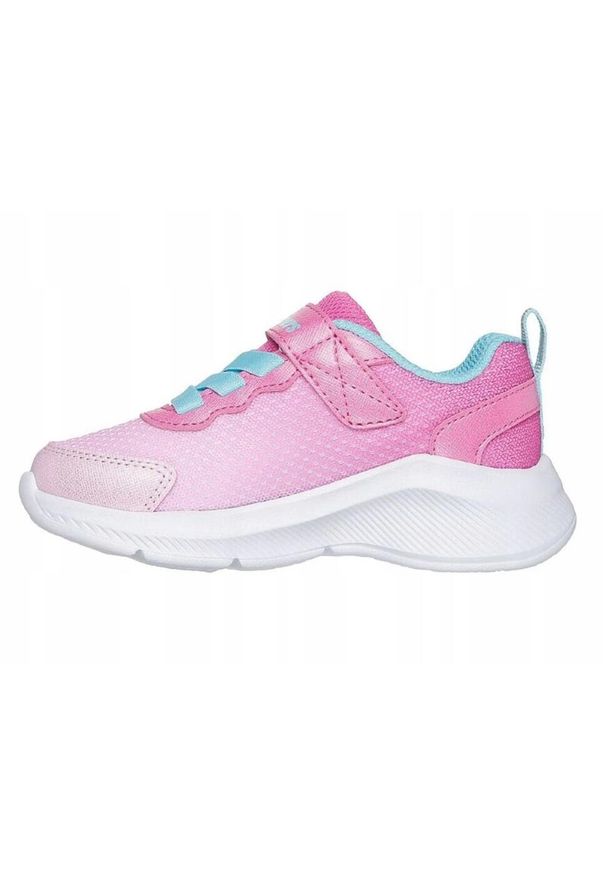 skechers - BUTY dziecięce SKECHERS sportowe 303579N-PKLB różowe na rzepę lekkie 23. Zapięcie: rzepy. Kolor: różowy. Materiał: skóra. Model: Skechers Sport. Sport: turystyka piesza