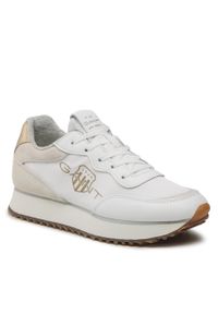 GANT - Sneakersy Gant Bevinda 25531230 White G29. Kolor: biały. Materiał: materiał #1
