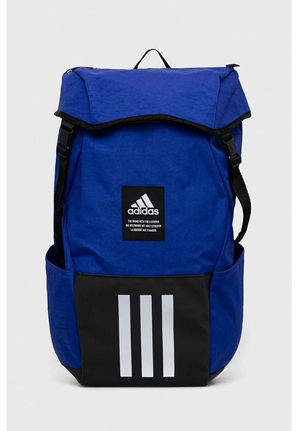 adidas Performance plecak kolor niebieski duży z nadrukiem. Kolor: niebieski. Materiał: materiał. Wzór: nadruk