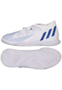 Adidas - Buty piłkarskie adidas Predator Edge.3 In Jr GX2647 białe białe. Zapięcie: sznurówki. Kolor: biały. Materiał: guma, syntetyk. Szerokość cholewki: normalna. Sport: piłka nożna