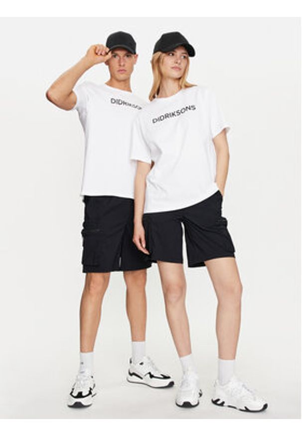 Didriksons T-Shirt Harald 505551 Biały Regular Fit. Kolor: biały. Materiał: bawełna