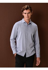 Sinsay - Bawełniana koszula z kołnierzykiem - szary. Kolor: szary. Materiał: bawełna #1