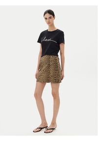 Vero Moda Spódnica mini Nelly 10329966 Brązowy Slim Fit. Kolor: brązowy. Materiał: bawełna #4