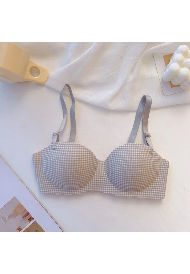 Intica - Biustonosz balkonetka miękki do codziennych stylizacji Kenda. Kolor: szary. Materiał: materiał