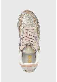 Liu Jo sneakersy WONDER kolor złoty BA3021EX13504178. Nosek buta: okrągły. Zapięcie: sznurówki. Kolor: złoty. Materiał: guma. Obcas: na platformie #5