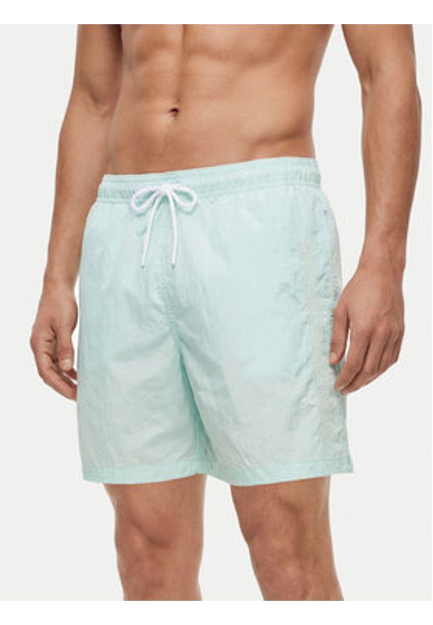 Emporio Armani Szorty kąpielowe EM000583 AF20425 U9059 Turkusowy. Kolor: turkusowy. Materiał: syntetyk