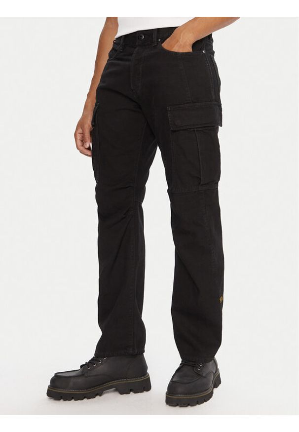 G-Star RAW - G-Star Raw Spodnie materiałowe Contor 3D D27049-D491 Czarny Regular Fit. Kolor: czarny. Materiał: bawełna