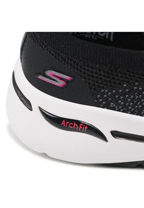 skechers - Skechers Sneakersy Go Walk Arch Fit 124863/BKHP Czarny. Kolor: czarny. Materiał: materiał