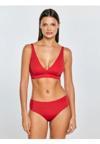 Big-Star - Góra od kostiumu kąpielowego czerwona Morra 603. Kolor: czerwony. Wzór: nadruk #1