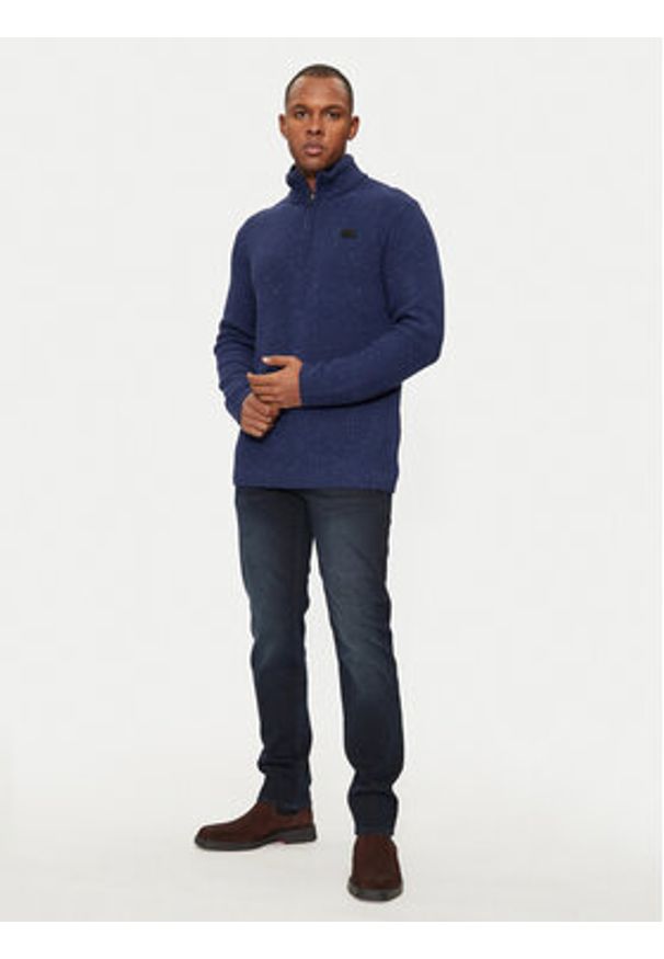 G-Star RAW - G-Star Raw Sweter D25123-D754 Granatowy Regular Fit. Kolor: niebieski. Materiał: syntetyk