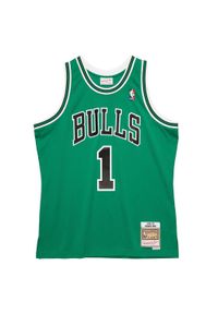 Mitchell & Ness - Koszulka NBA Chicago Bulls Derrick Rose Swingman. Kolor: zielony. Sport: koszykówka