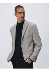 Reserved - Marynarka regular z dodatkiem wiskozy - beżowy. Kolor: beżowy. Materiał: wiskoza #1