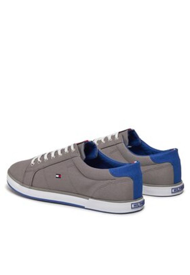 TOMMY HILFIGER - Tommy Hilfiger Tenisówki Harlow 1D FM0FM00596 Szary. Kolor: szary. Materiał: materiał