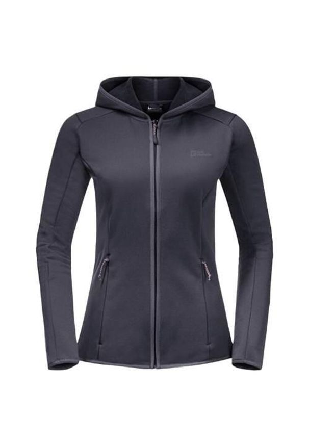 Bluza polarowa damska Jack Wolfskin Baiselberg. Kolor: czarny. Materiał: syntetyk