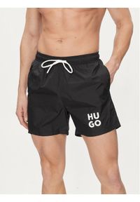 Hugo Szorty kąpielowe Paol 50510190 Czarny Regular Fit. Kolor: czarny. Materiał: syntetyk
