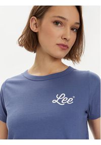 Lee T-Shirt 112350225 Niebieski Slim Fit. Kolor: niebieski. Materiał: bawełna