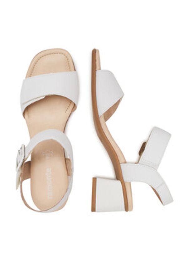 Remonte Sandały D1K51-80 Biały. Kolor: biały. Materiał: skóra