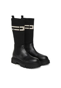 Elisabetta Franchi Kozaki Boot F4A6-E0427-1316 Czarny. Kolor: czarny. Materiał: skóra #5