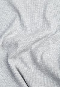 Born2be - Szary Bawełniany T-shirt w Prążki o Dopasowanym Kroju z Marszczeniem Cherita. Okazja: na co dzień. Kolor: szary. Materiał: bawełna. Wzór: prążki. Styl: casual, sportowy #8