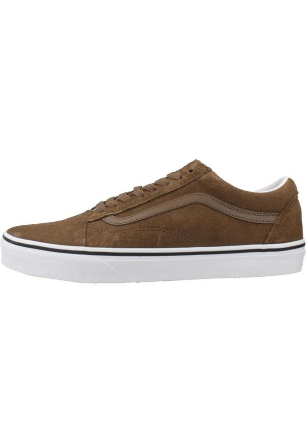 Vans - Buty VANS OLD SKOOL Brązowy. Kolor: brązowy. Materiał: tkanina, skóra