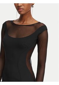Elisabetta Franchi Sukienka koktajlowa AB-898-62E2 Czarny Slim Fit. Kolor: czarny. Materiał: syntetyk. Styl: wizytowy #4