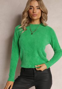 Renee - Zielony Sweter Wełniany Elisabema. Kolor: zielony. Materiał: wełna. Długość rękawa: długi rękaw. Długość: długie. Styl: klasyczny #2