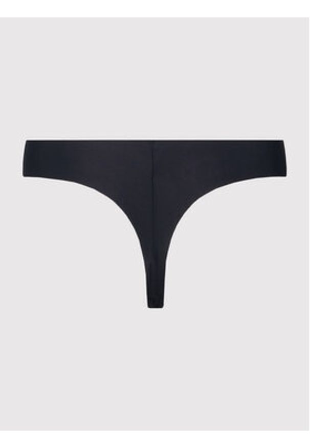 Calvin Klein Underwear Stringi 0000D3428E Czarny. Kolor: czarny. Materiał: syntetyk