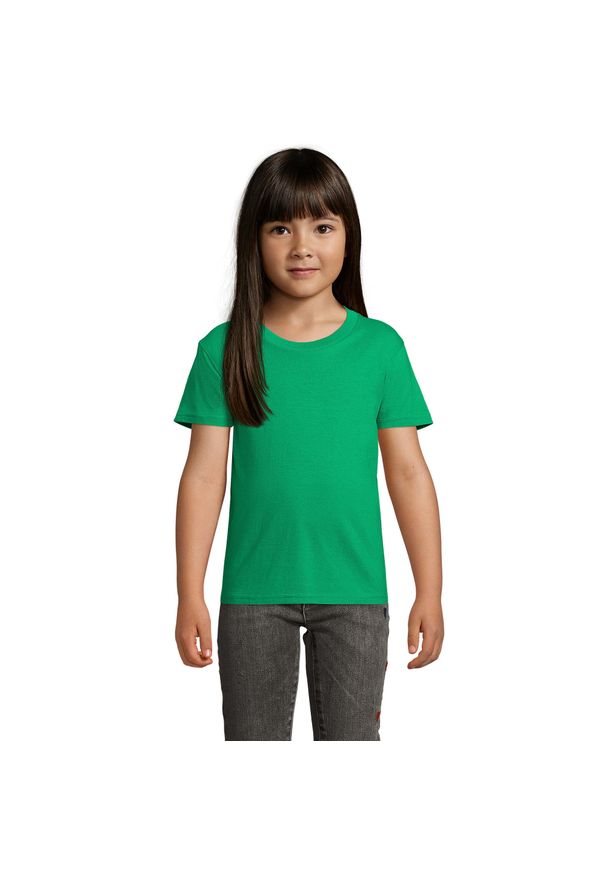 SOL'S - Dziecięca Koszulka Pioneer. Kolor: zielony. Sport: joga i pilates