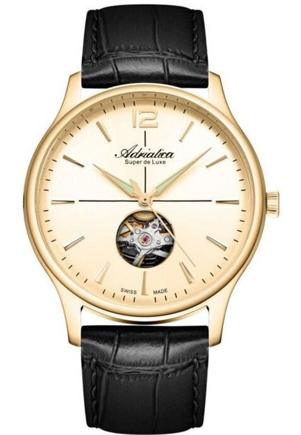 Zegarek Adriatica Zegarek męski Adriatica A8339.1251AO czarny. Kolor: czarny