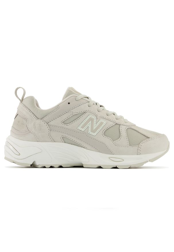 Buty unisex New Balance CM878JS1 – beżowe. Kolor: beżowy. Materiał: zamsz, guma. Szerokość cholewki: normalna