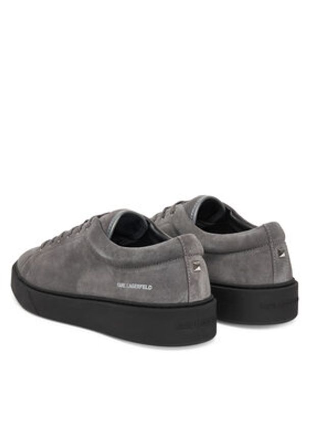 Karl Lagerfeld - KARL LAGERFELD Sneakersy KL53323A Szary. Kolor: szary. Materiał: skóra, zamsz
