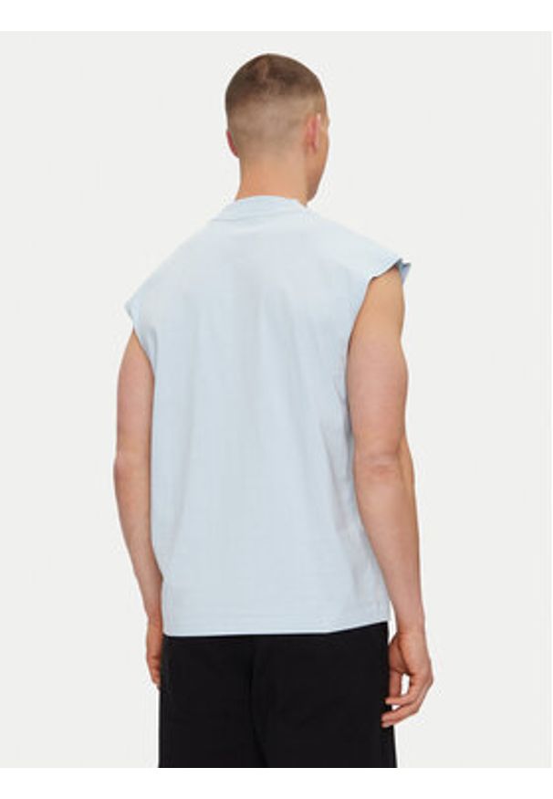 Hugo - HUGO Tank top Navertz 50509773 Błękitny Regular Fit. Kolor: niebieski. Materiał: bawełna