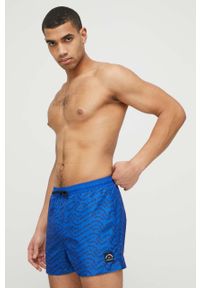 Karl Lagerfeld szorty kąpielowe kolor granatowy. Kolor: niebieski. Materiał: tkanina #1