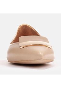 Marco Shoes Baleriny z ozdobnym językiem beżowy. Kolor: beżowy #3