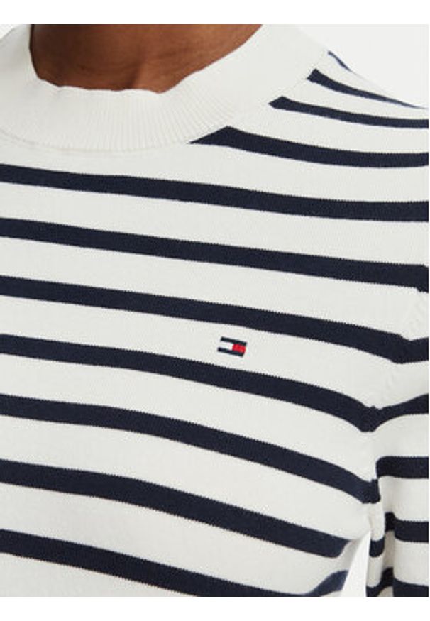 TOMMY HILFIGER - Tommy Hilfiger T-Shirt WW0WW49705 Kremowy Regular Fit. Kolor: kremowy. Materiał: syntetyk